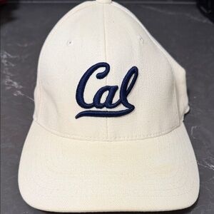 Nike Cream Hat with Blue Logo